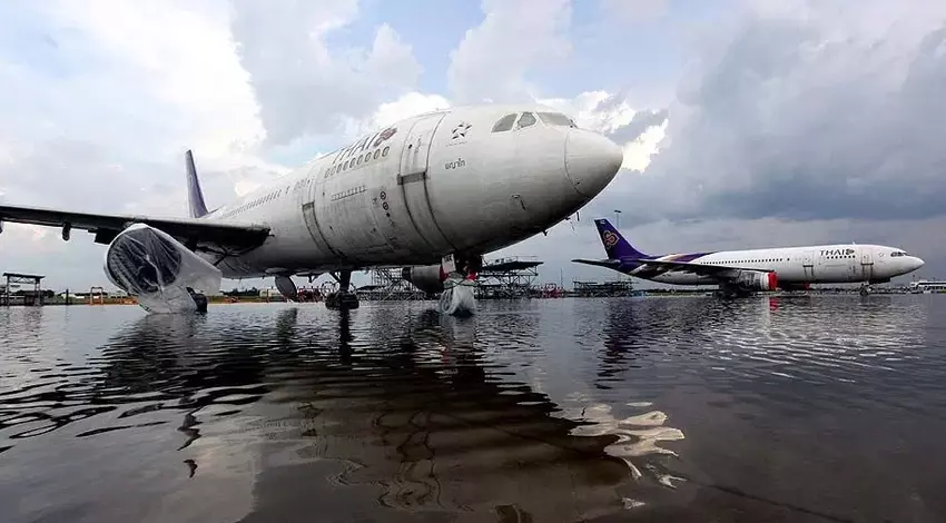 Аэропорт Дон Мыанг после сильных осадков